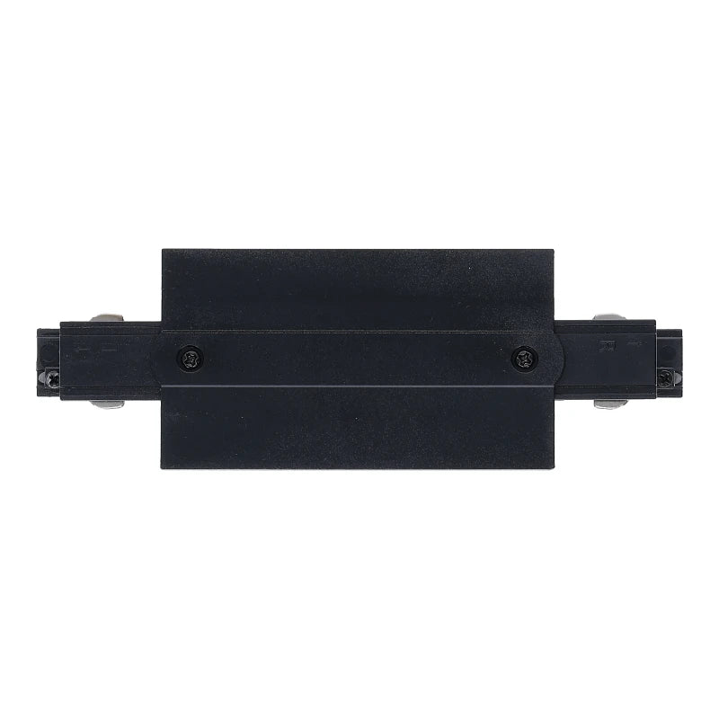 Inbouw 3-fase rail connector recht zwart