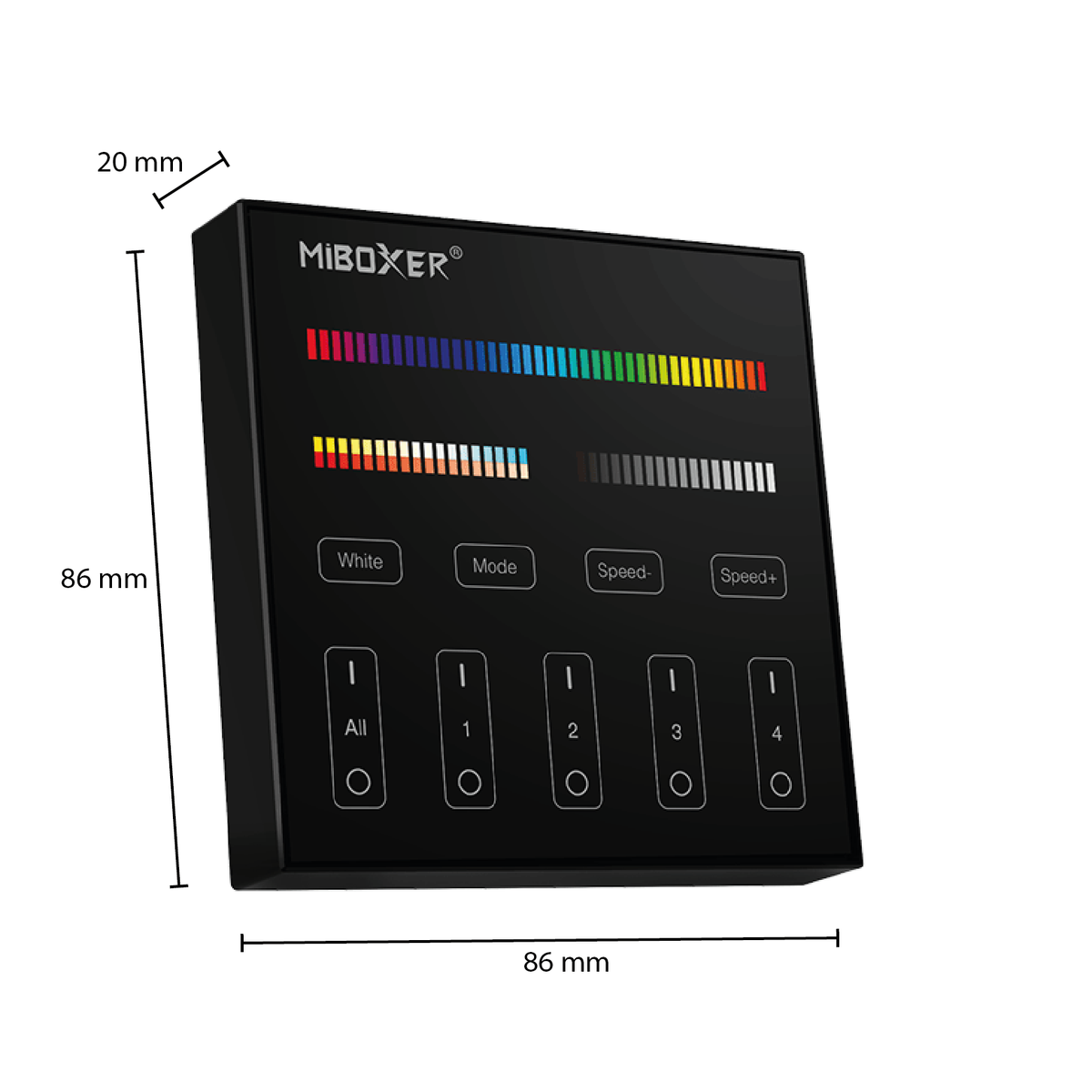 Mi-Light Wall Control 4 Groups | RGB+CCT