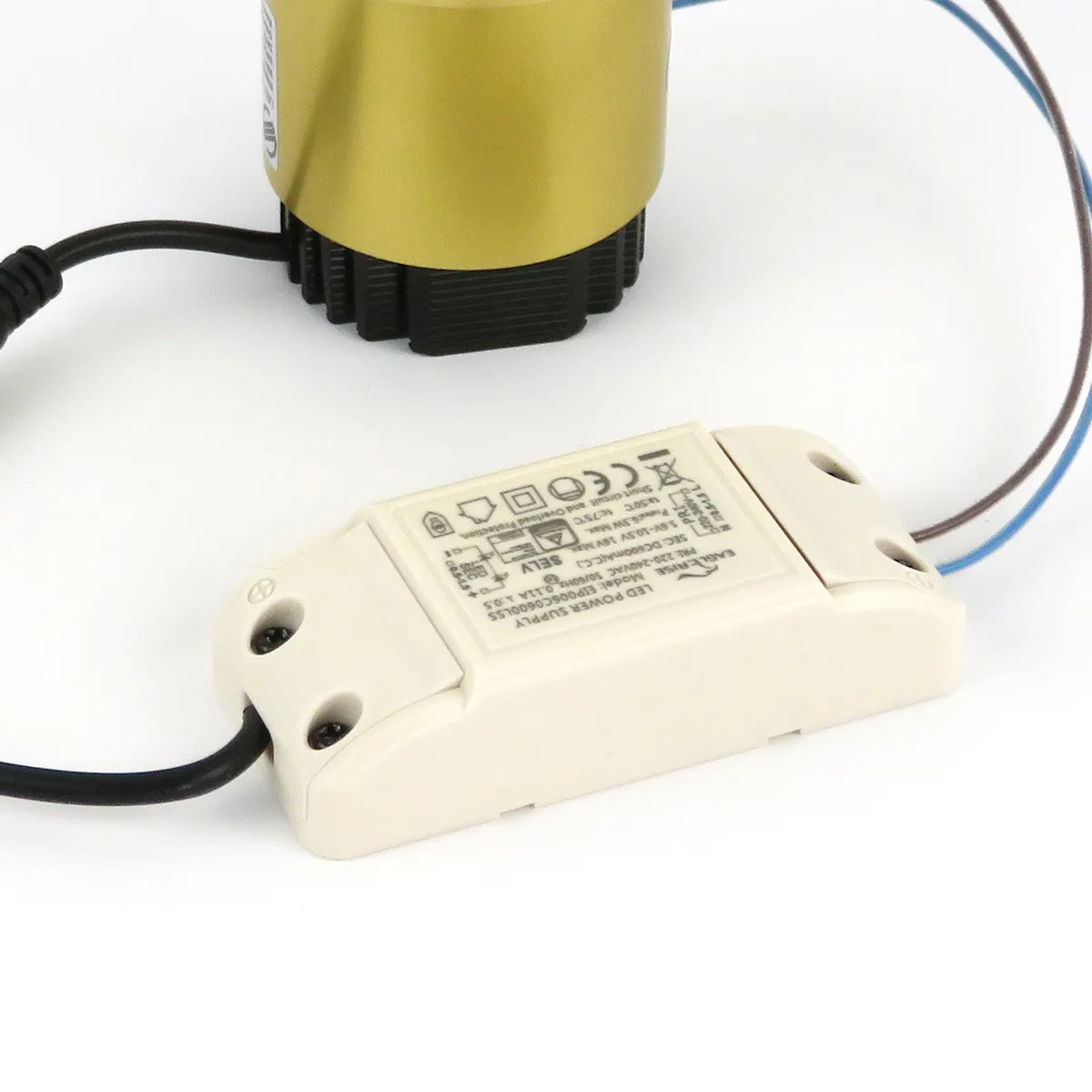 Gold LED Downlight 5W 3000K warm white ⌀80mm Anti glare