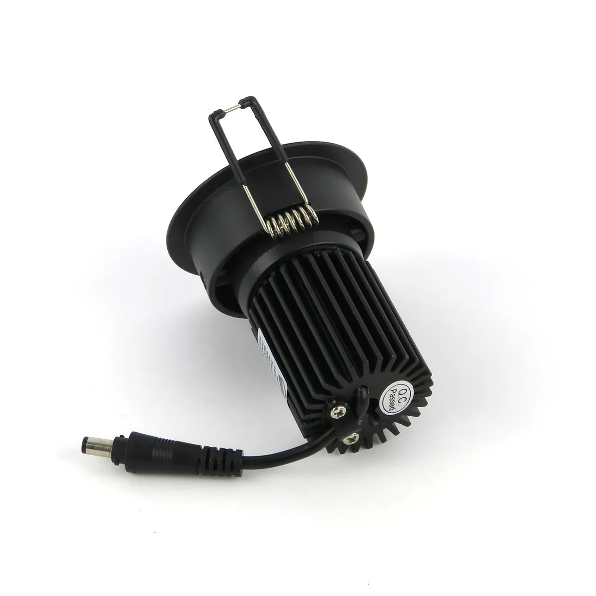 Black LED Downlight 5W 3000K warm white ⌀70mm adjustable