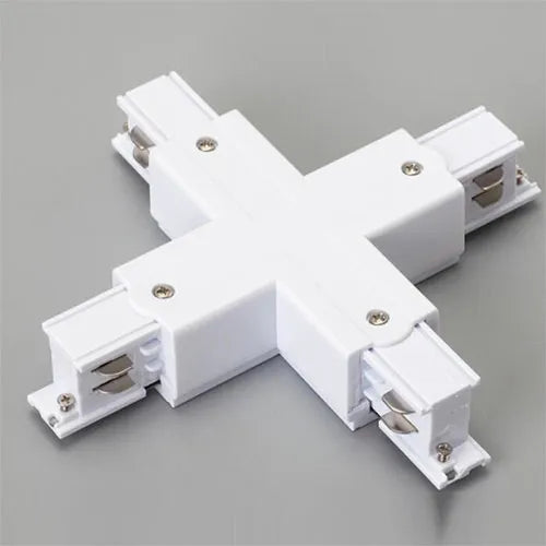 Rail system cross-splitting connector