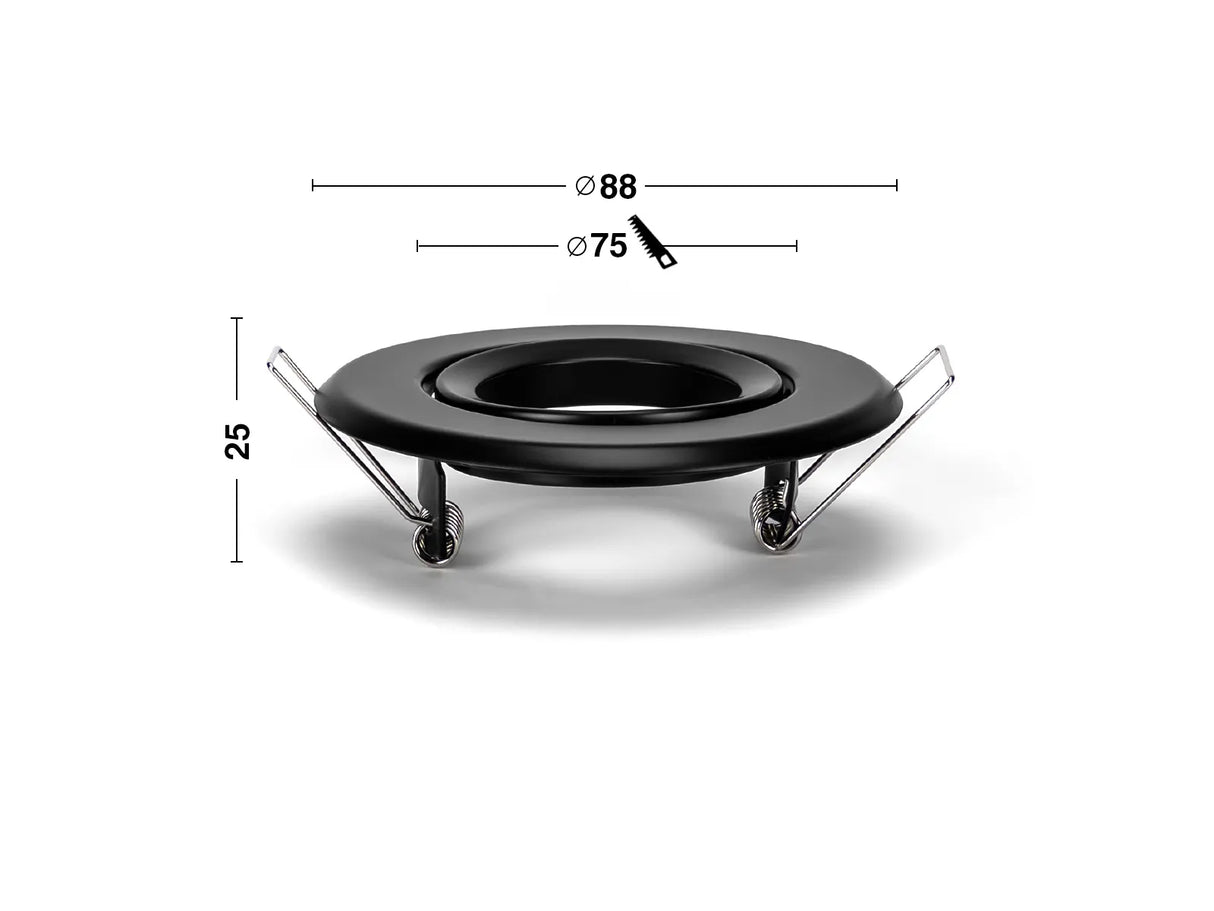 LED Inbouw armatuur GU10 IP20 ⌀88mm kantelbaar