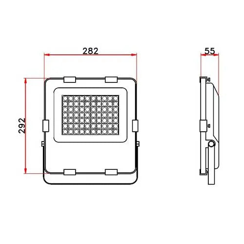 LED Breedstraler 100W IP66 Waterdicht 150lm/W - Pro High lumen Philips-driver