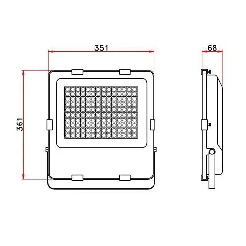 LED Breedstraler 200W IP66 Waterdicht 150lm/W - Pro High lumen Philips-driver