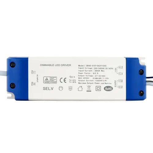 LED Driver dimmable 0-10V 34W 800mA / 38W 900mA / 44W 1060mA
