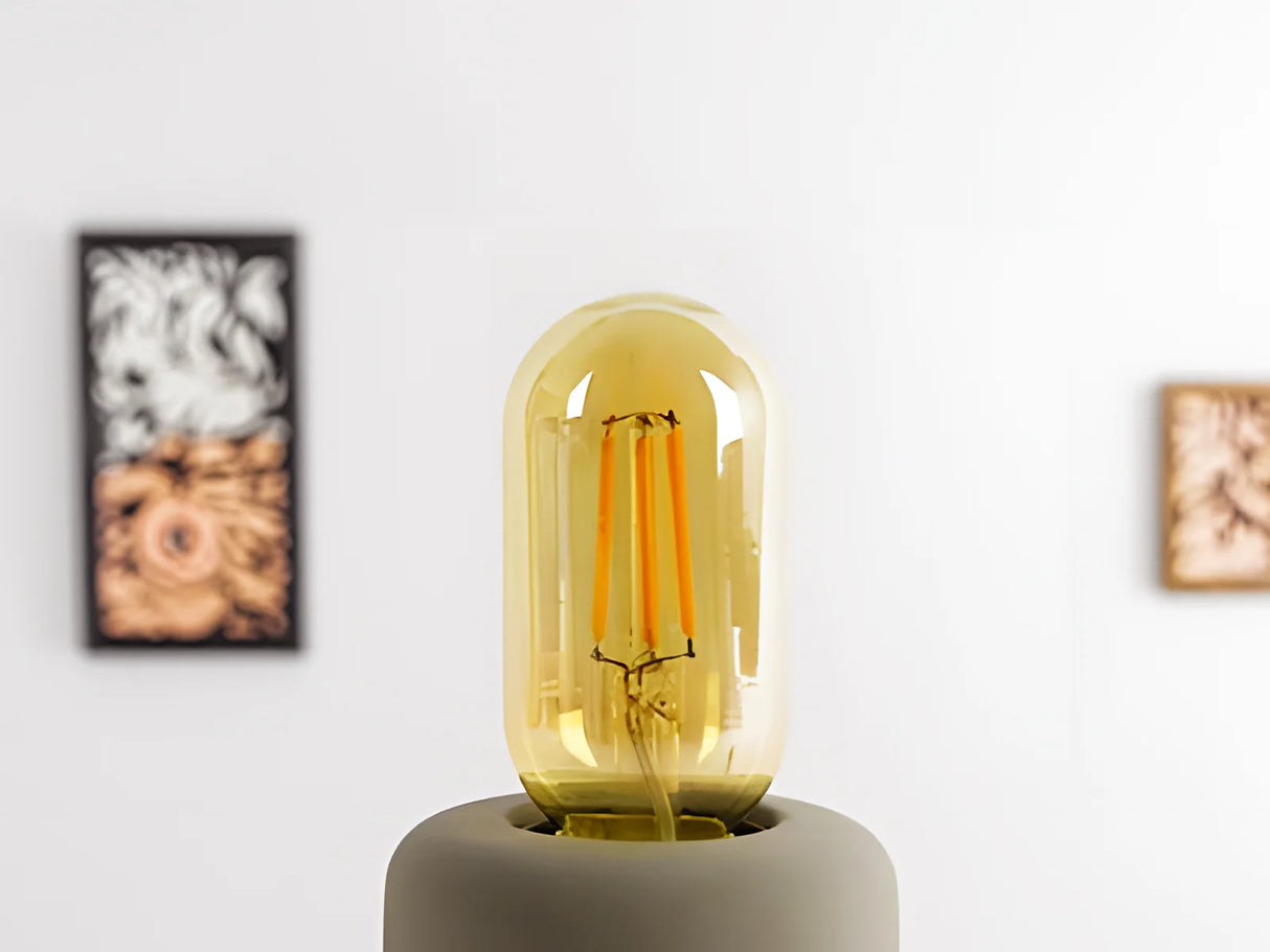 E27 LED Lamp filament T45 buis 4W 2200K amber dimbaar