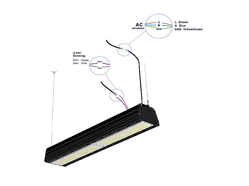 LED Highbay Linear 785mm 150W 150lm/W Sosen Driver Dimmable IP65