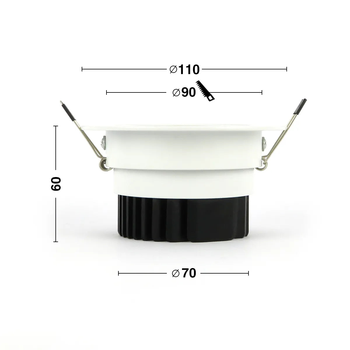 LED Downlight 7W ⌀110mm dimmable adjustable