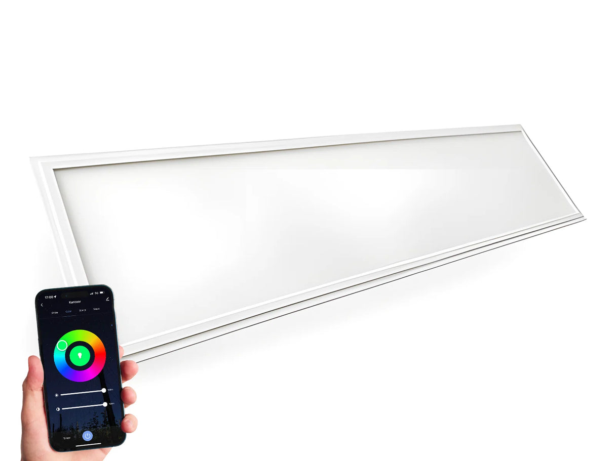 Slim LED Panel 30x120cm 48W - Adjustable color temperature CCT + Color (RGB)