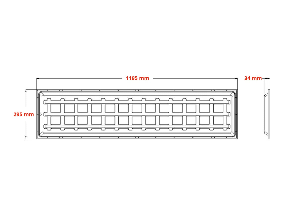 LED Paneel 30x120cm Instelbaar 18W of 25W 200lm/W