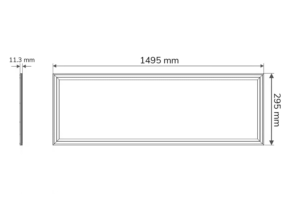 LED Paneel 30x150cm UGR<19 40W 120lm/W - Flikkervrij