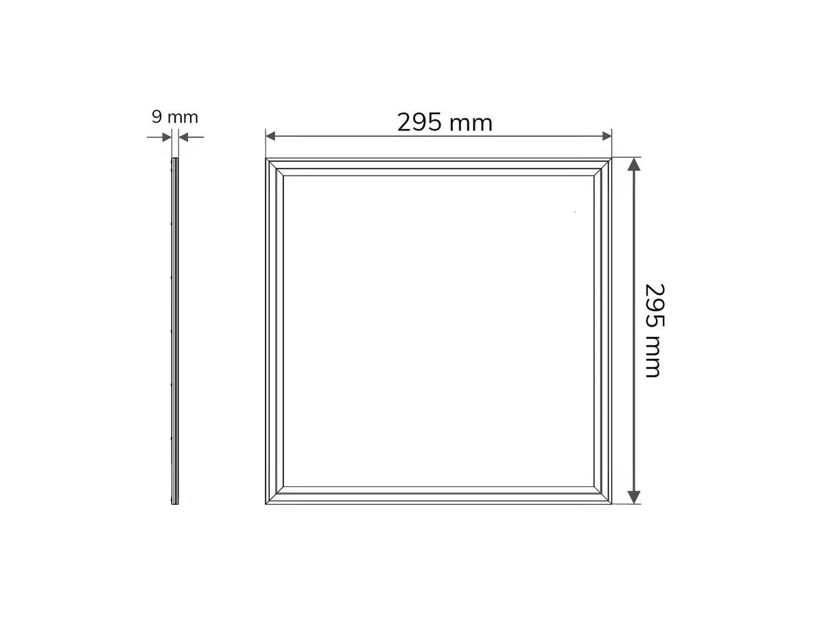 LED Paneel 30x30cm 18W 120lm/W