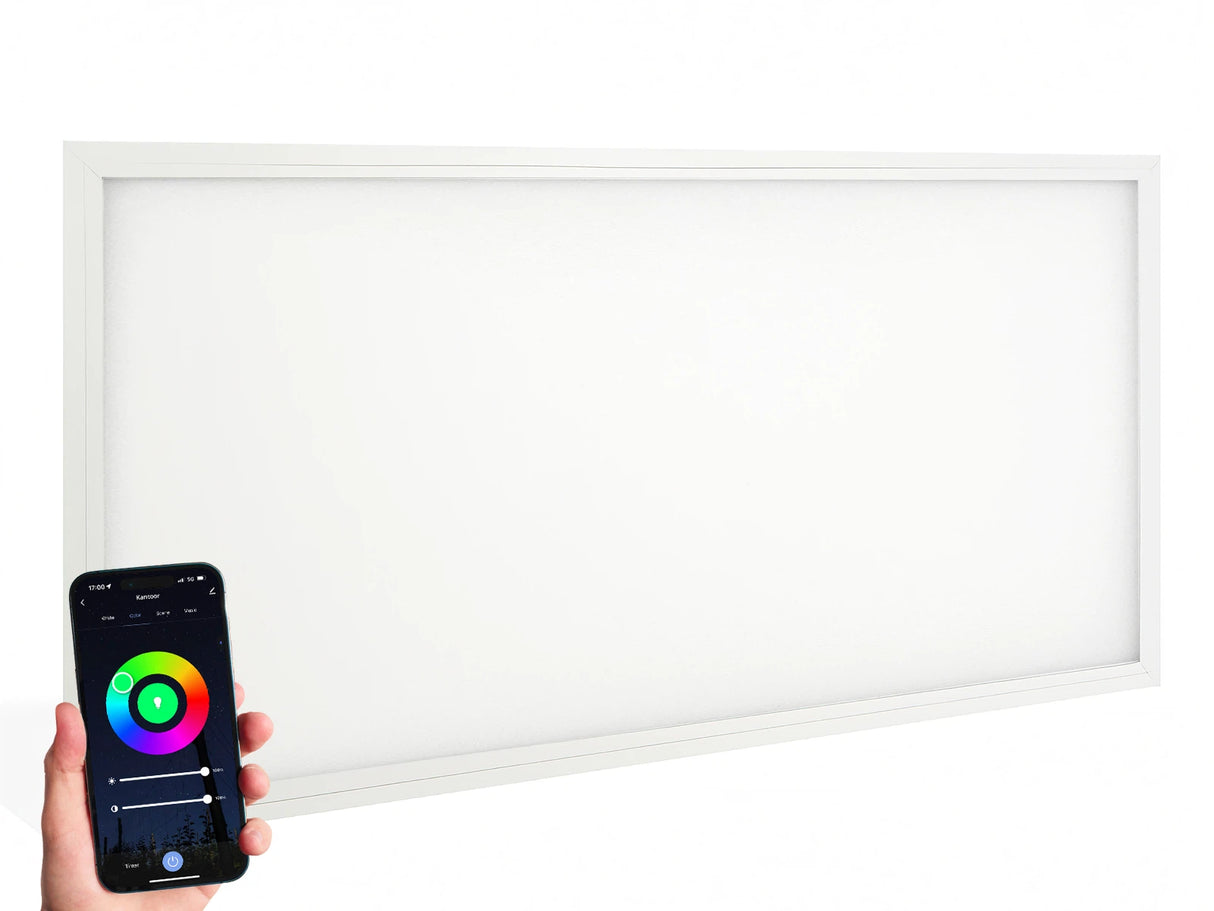 Smart LED Panel 60x120cm 48W - Adjustable light color CCT + Color (RGB)