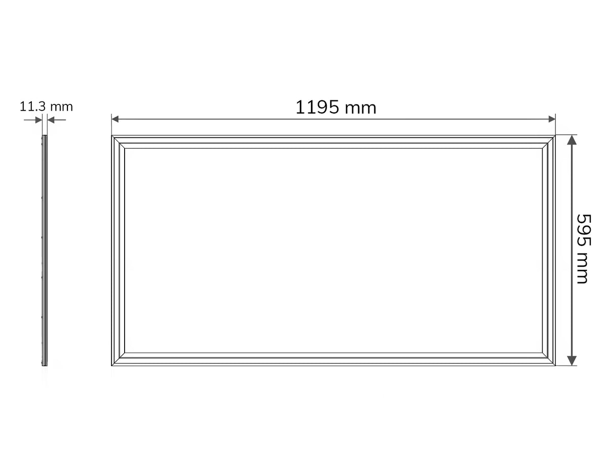 LED Panel 60x120cm 60W 120lm/W High lumen - Flicker-free