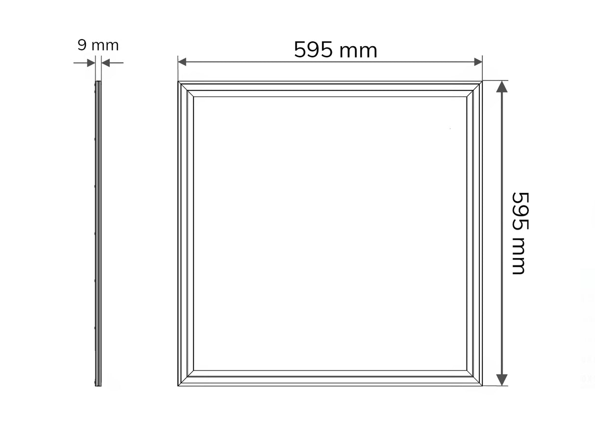 LED Panel 60x60cm 36W 140lm/W X-High lumen - Flicker-free