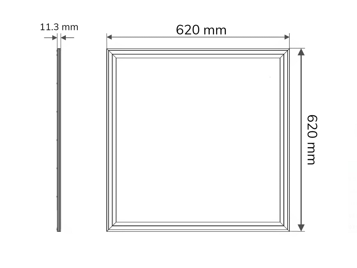 LED Paneel 62x62cm 40W 140lm/W X-High lumen - Flikkervrij