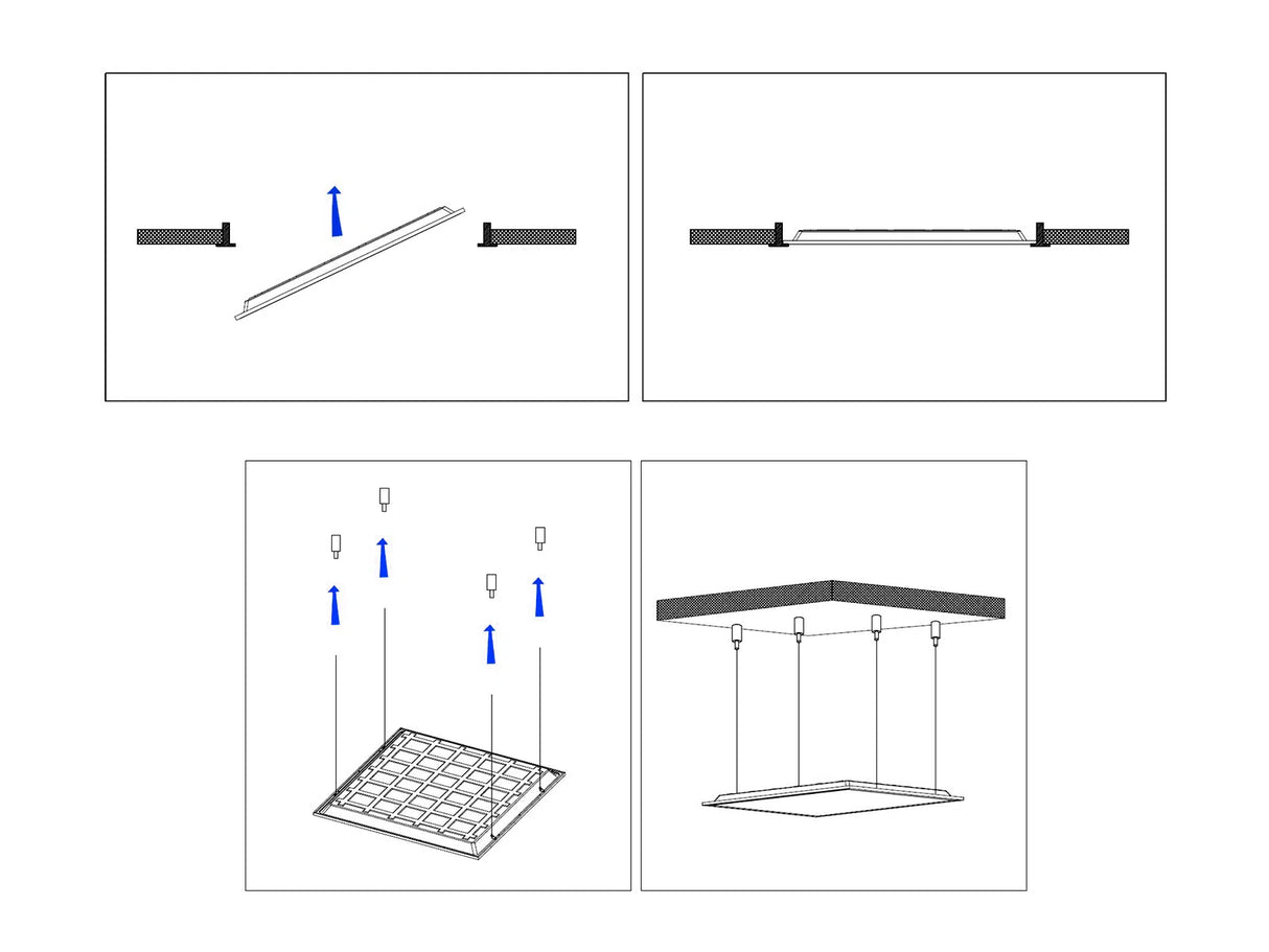 Set van 8 stuks | LED Paneel 60x60cm 36W 110lm/W - Flikkervrij