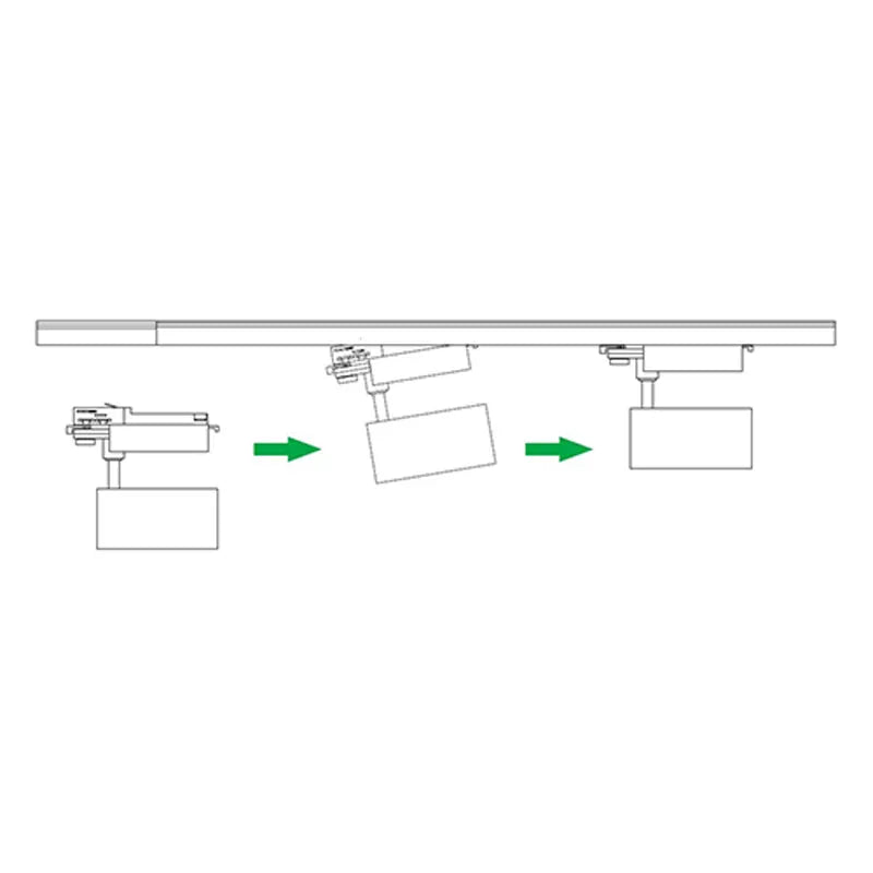 LED Railspot 3 fase 10W CRI>90 met Philips-driver