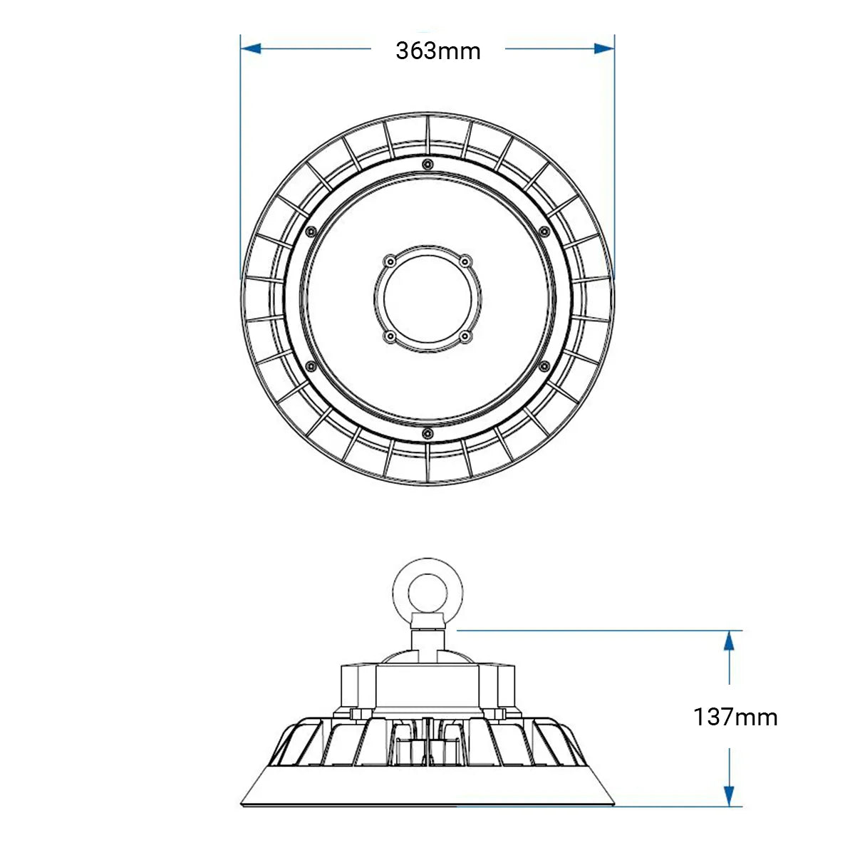 LED UFO Highbay 240W 190lm/W Dimmable Sosen LED Driver