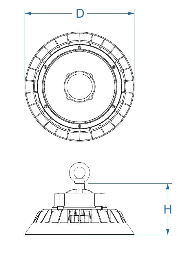 LED UFO Highbay 240W 150lm/W Sosen Driver Dimmable