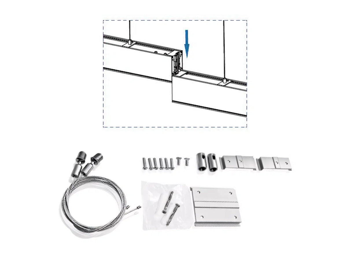 Hanging LED Light Bar White 60cm 18W Connectable