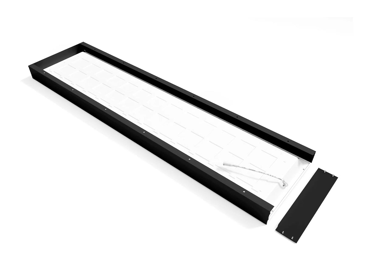 LED Panel surface mount frame 30x120cm black