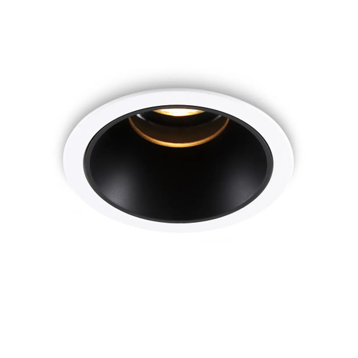 LED Inbouwspot 5W 3000K warm wit ⌀83mm kantelbaar Zwart met witte rand