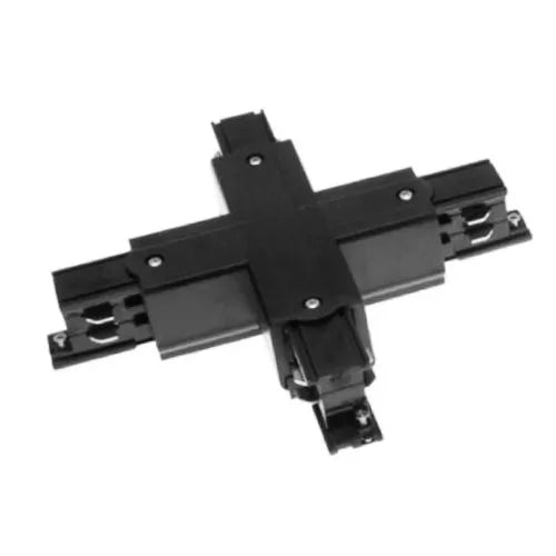 Rail system cross-splitting connector