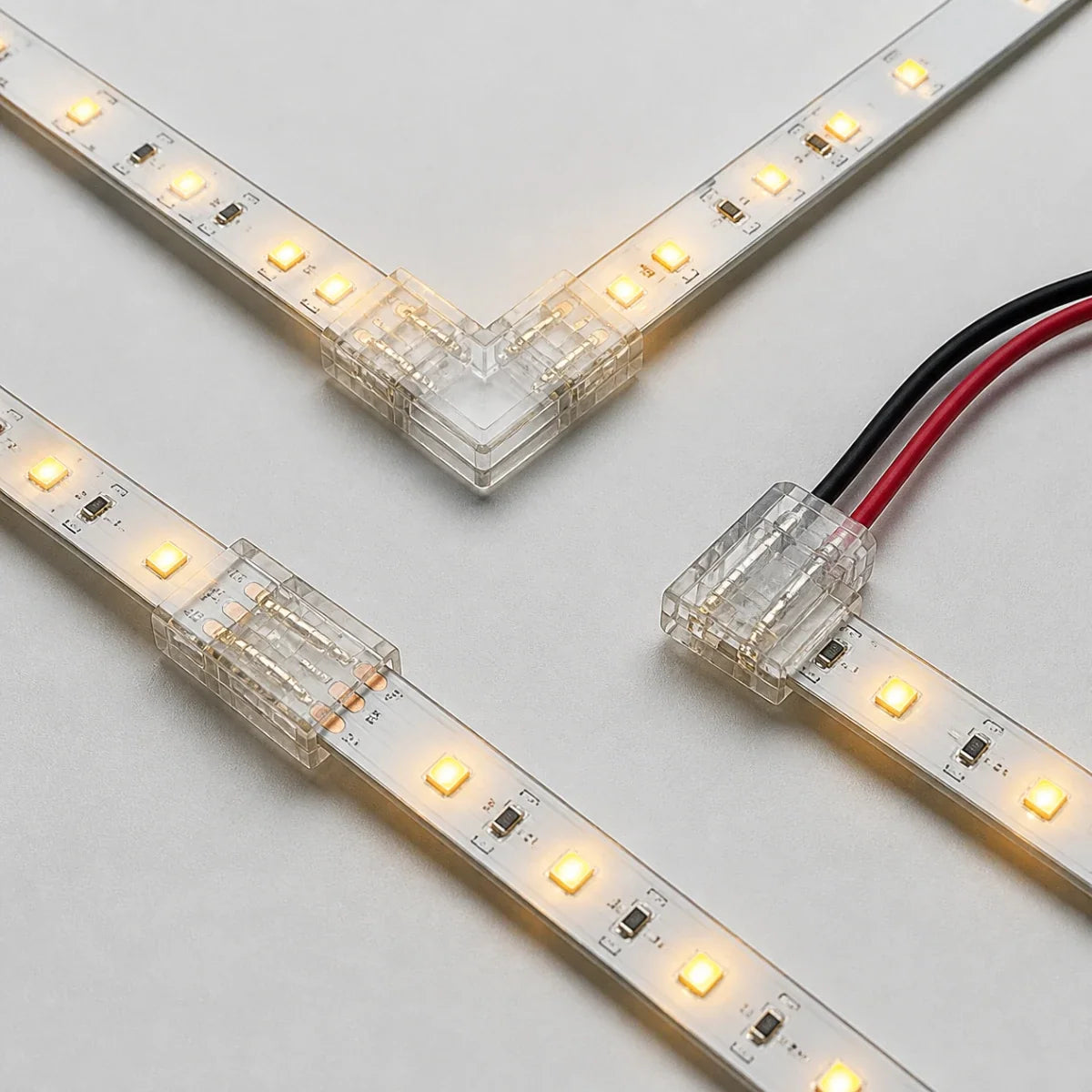 LED strip connectors