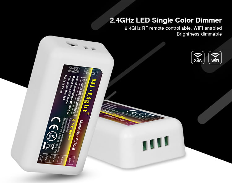 Mi-Light controller 1 kleur | 12-24V achterkant