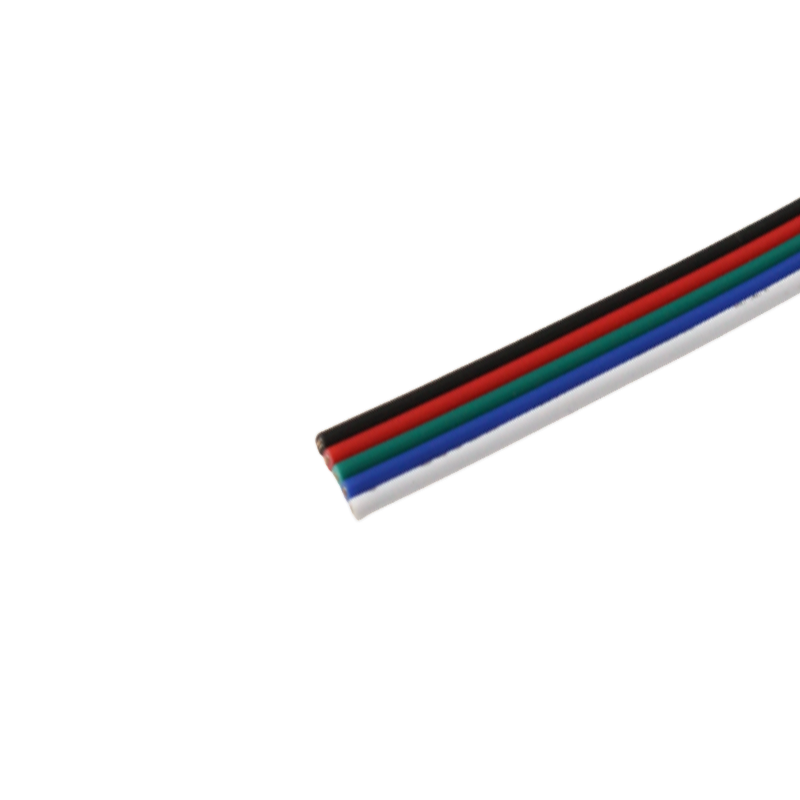 5-aderige ledstrip kabel 24AWG 10m vooraanzicht