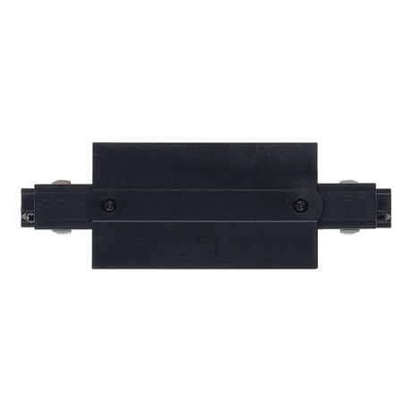 Inbouw 3-fase rail connector recht zwart