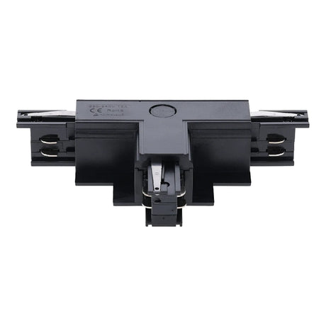 Inbouw 3-fase rail T-splitsing connector zwart links 1