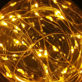 E27 LED-Lampe, Glühfaden G125, Kupferdraht, 1,5 W, 2100 K, bernsteinfarben