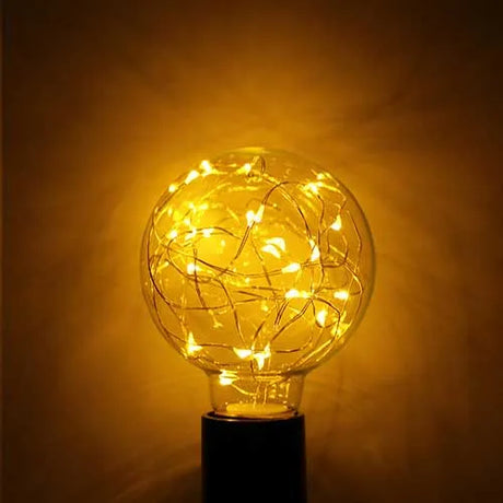 E27 LED Lamp filament G95 koperdraad 1.5W 2100K amber