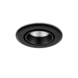 Black LED Recessed Spotlight 5W ⌀70mm tiltable