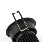 Black LED Recessed Spotlight 5W ⌀70mm tiltable