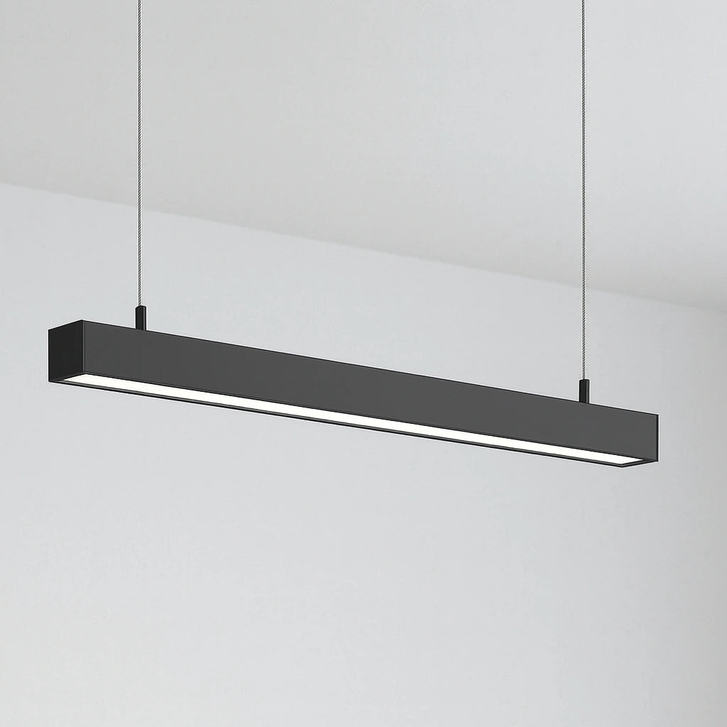 Hangende LED Lichtbalk zwart 150cm 48W Koppelbaar