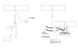 LED UFO Highbay 200W 180lm/W IP65 Dimbaar, installatiemethode en technische tekening