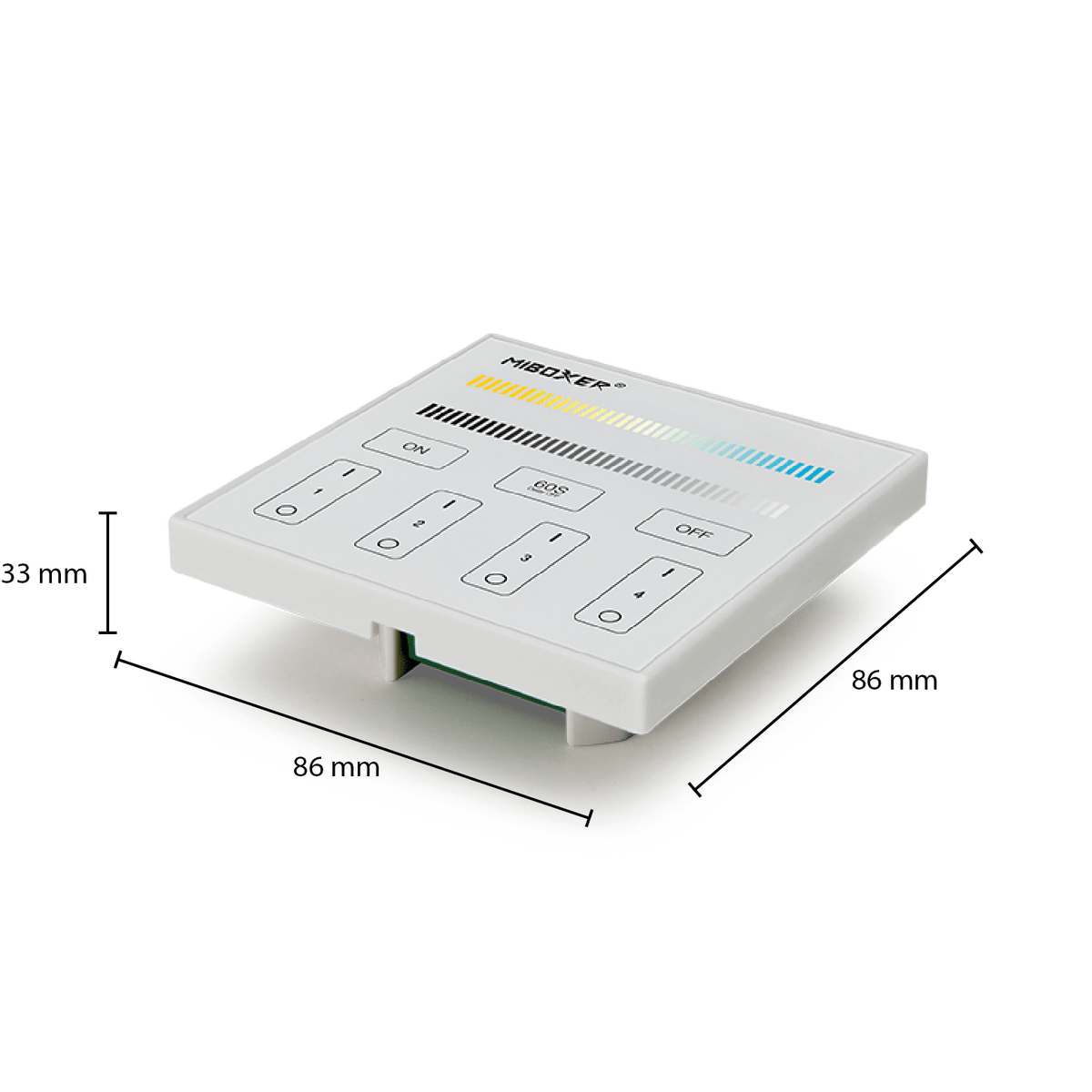 Mi-Light wandbediening 4 groepen | CCT