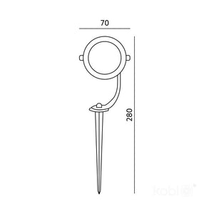 LED Garden Spotlight with GU10 Socket | Aluminum IP65