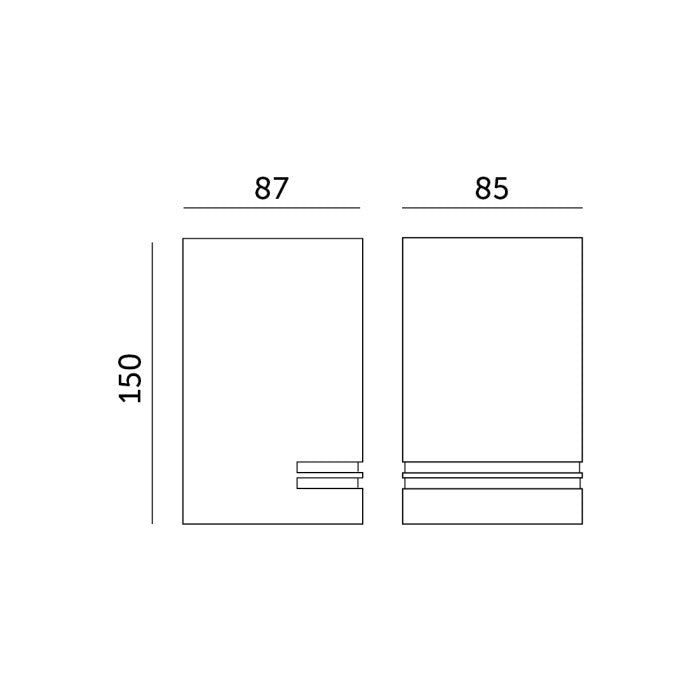 LED Wall Light 150mm GU10 IP44 for Indoor and Outdoor Use