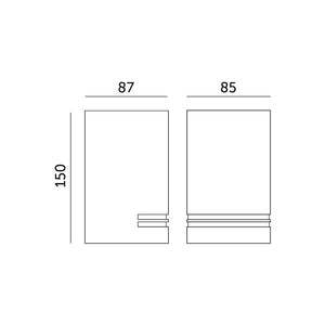 LED Wall Light 150mm GU10 IP44 for Indoor and Outdoor Use