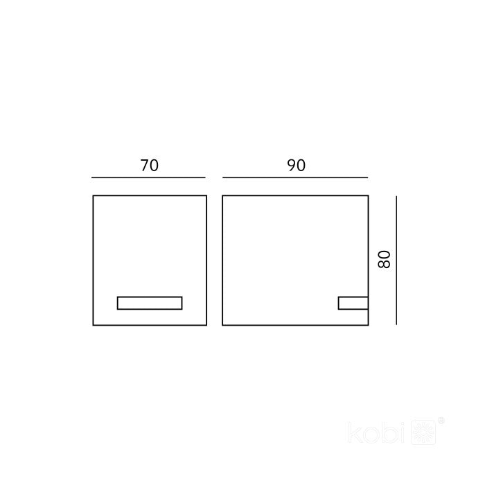 LED Wandlamp Bi-directioneel Half rond 80mm GU10 IP44