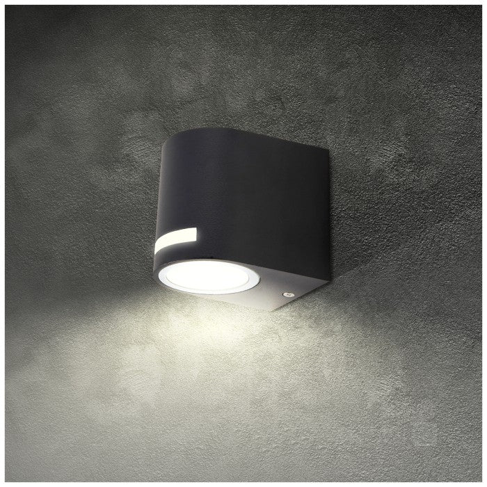 LED Wandlamp Bi-directioneel Half rond 80mm GU10 IP44