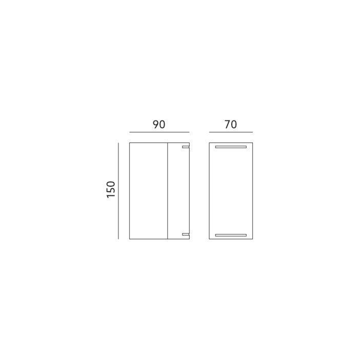 LED Wall Light Bi-Directional Half Round 150mm GU10 IP44