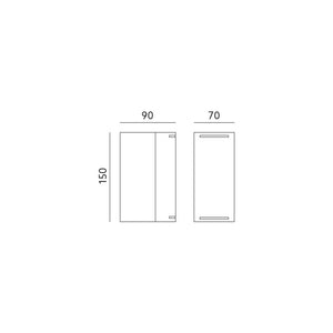 LED Wall Light Bi-Directional Half Round 150mm GU10 IP44
