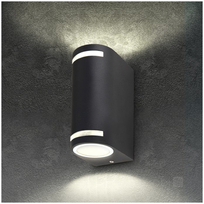 LED Wall Light Bi-Directional Half Round 150mm GU10 IP44