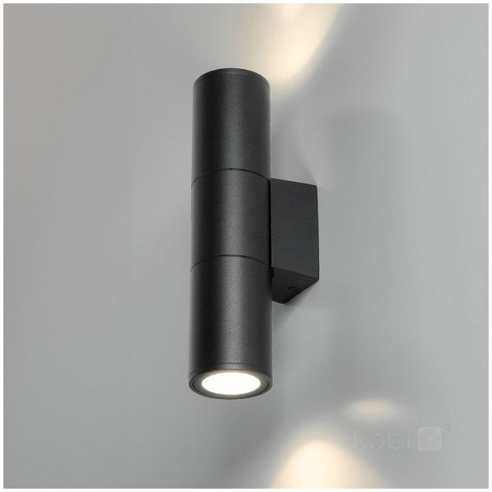 LED Wall Light Bi-Directional 65x260mm Round GU10 IP54