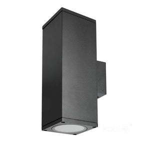 LED Wandlamp Bi-directioneel 260mm Vierkant GU10 IP54, achterkant in beeld (foto 1)